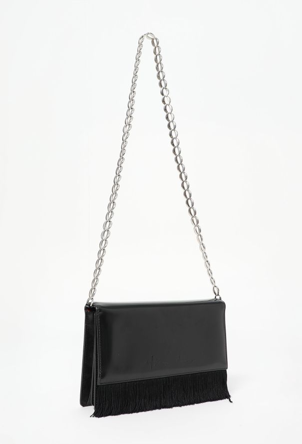 Dior 1997 Patent Fringed Chainlink Bag - 2