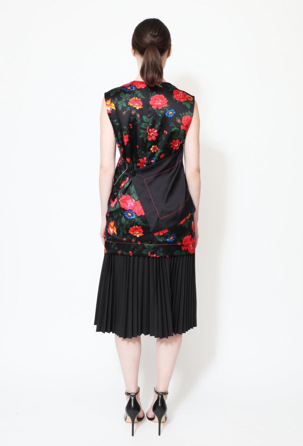 Céline S/S 2015 Floral Satin Draped Top - 7