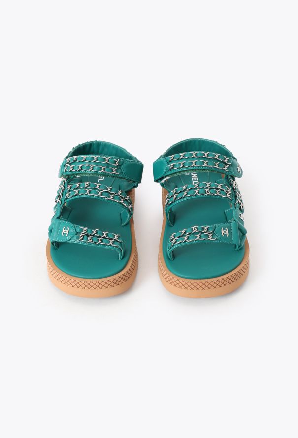 Chanel 2019 Chainlink Lambskin Dad Sandals - 2