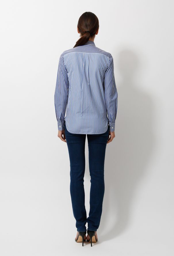 Céline Monochromatic Striped Shirt - 3