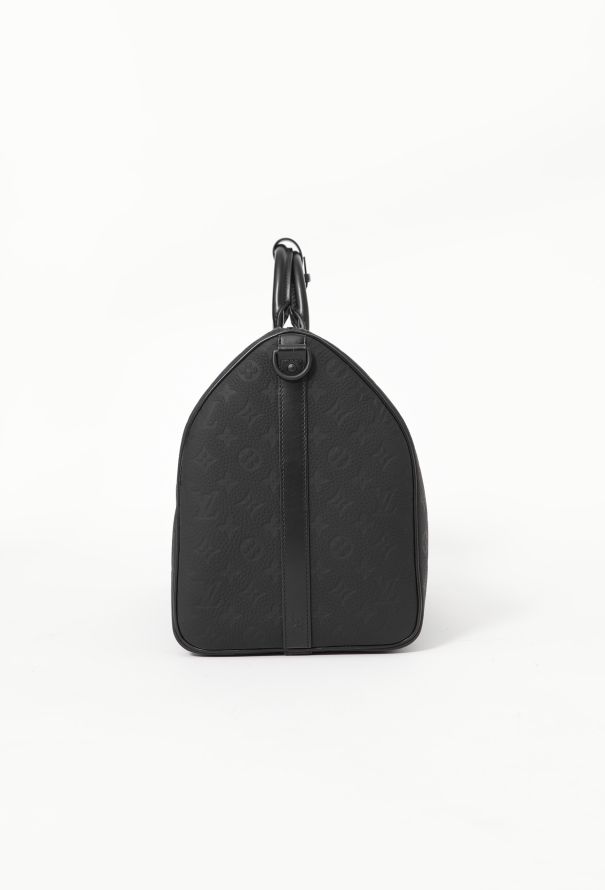 Louis Vuitton Keepall 50 - Black Monogram Shadow Leather - 5