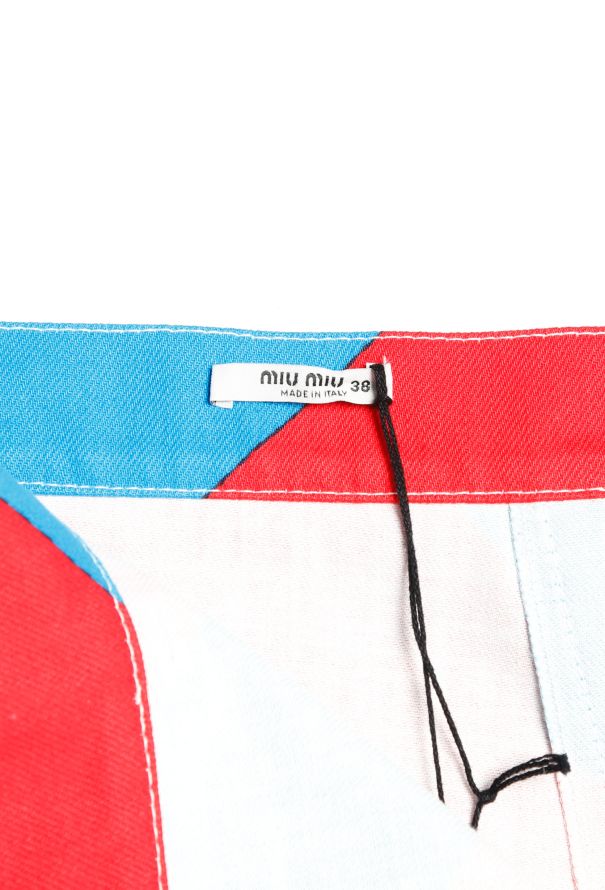 Miu Miu Resort 2016 Graphic Top & Color Block Skirt Set - 6
