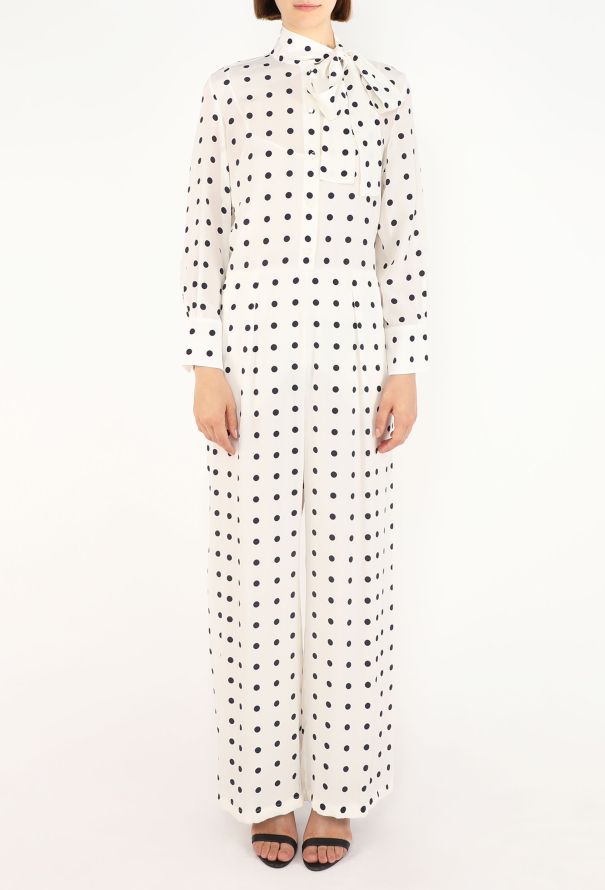 Valentino Polka Dot Lavallière Jumpsuit, 2023 - 4