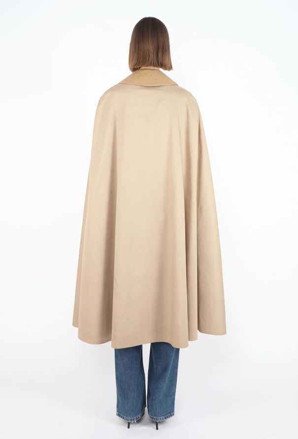 Céline '70s Gabardine Calèche Cape - 5