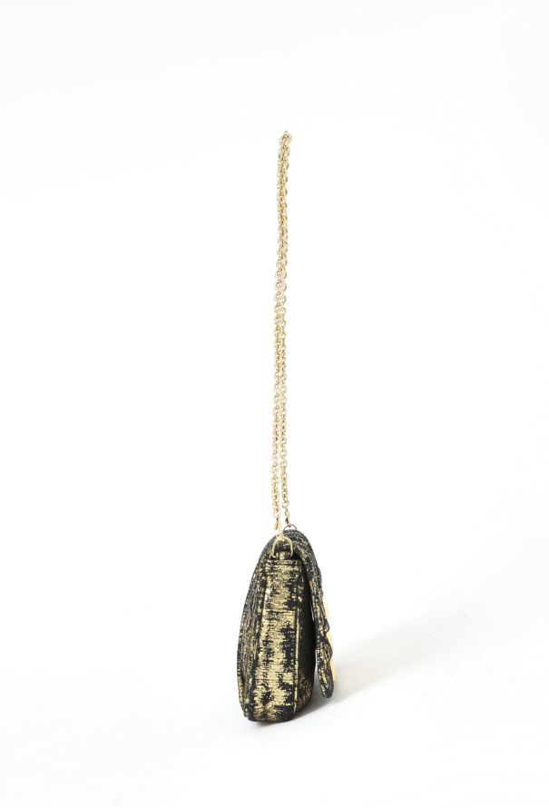 Fendi Metallic Tiger Print Clutch - 4
