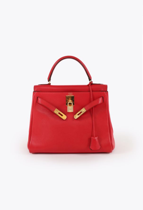Hermès Vintage Rouge Vif  Gulliver Kelly Retourné 28 - 3