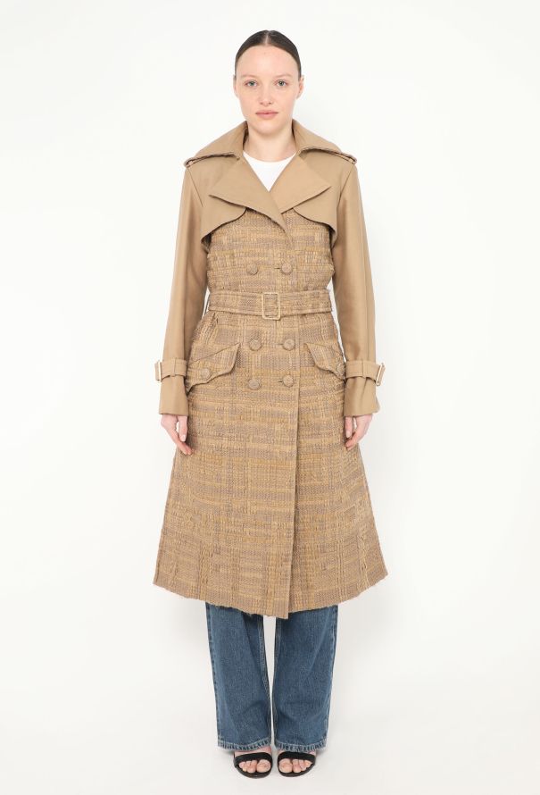 Chanel F/W 2016 Belted Tweed Trench - 1