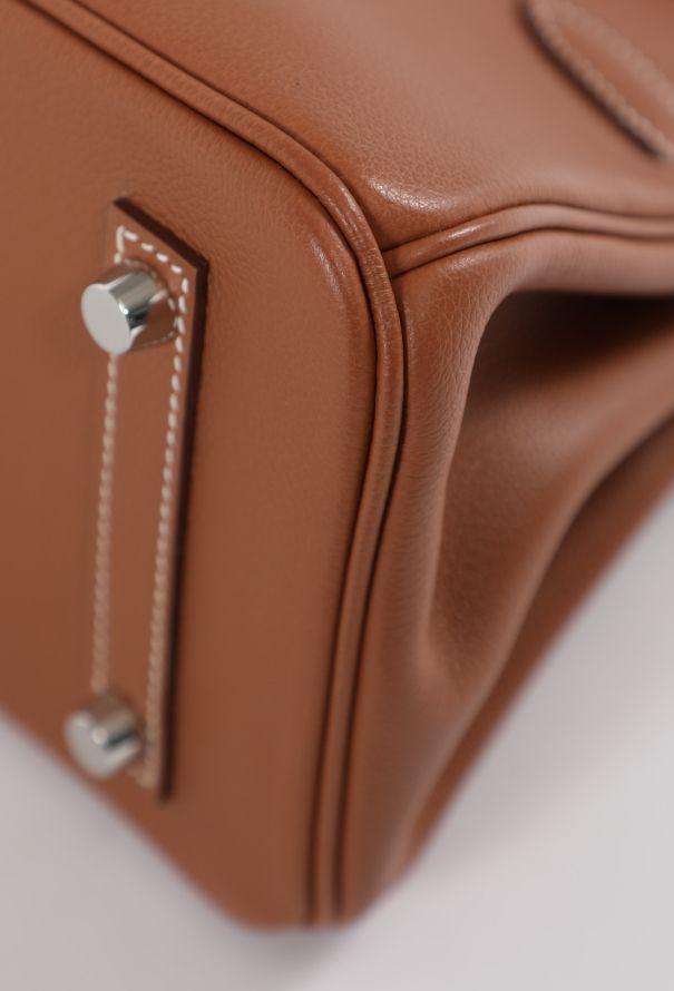 Hermès Exceptional Gold Evercolor Shoulder Birkin 29 - 12