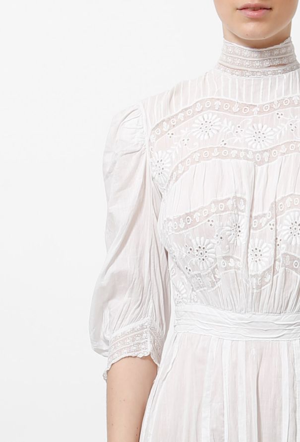 Embroidered Lace Edwardian Dress - 2