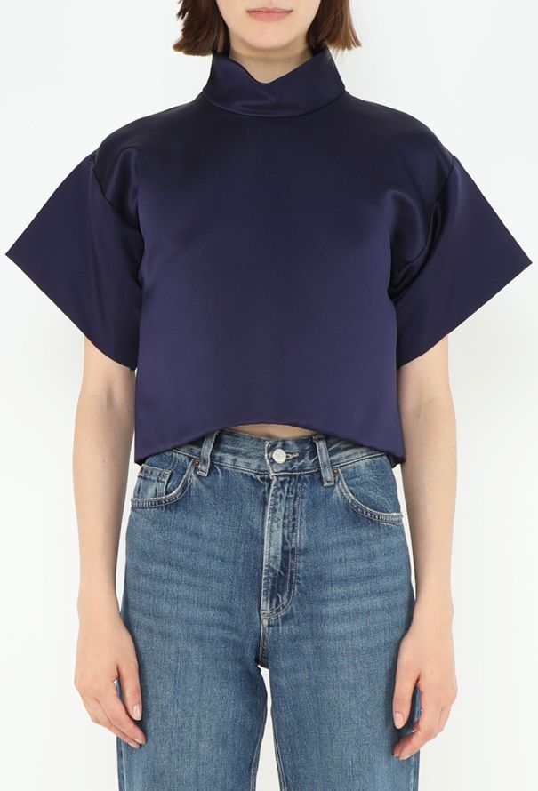 Céline F/W 2013 Cropped Silk Top - 1