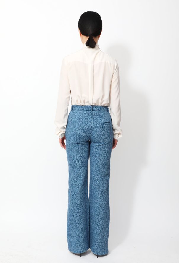 House Of Holland Herringbone Wool Trousers - 4