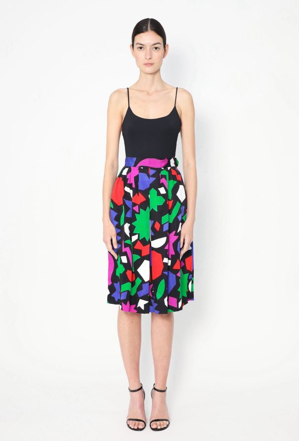 Saint Laurent S/S 1983 Pleated Matisse Skirt - 3