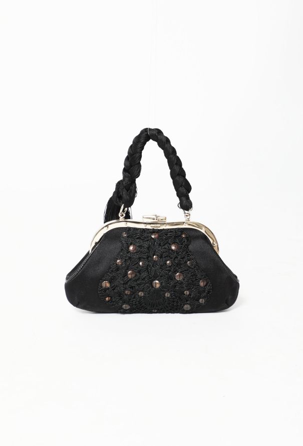 Gucci Early 2000s Satin Tassel Bag - 1