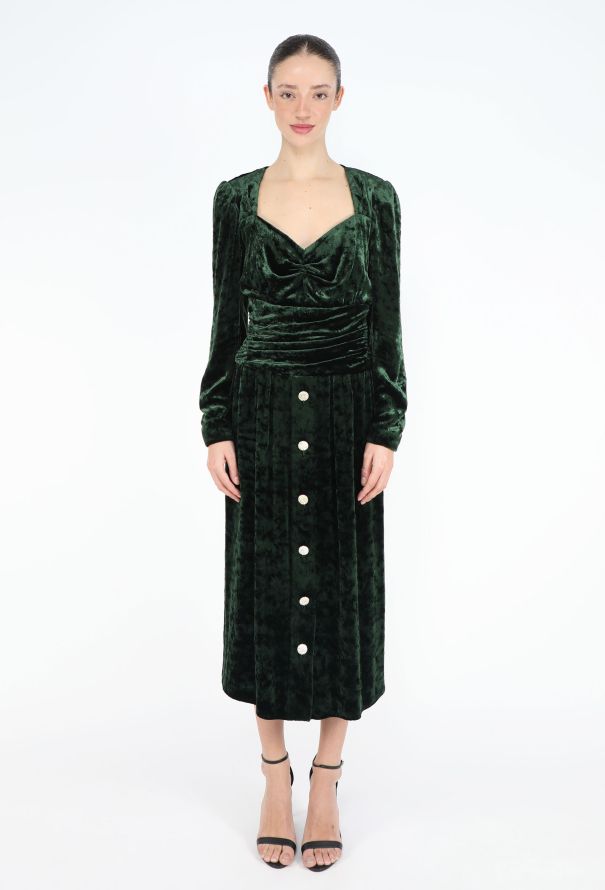 Dior Haute Couture Fall 1984 Velvet Empire Dress - 2