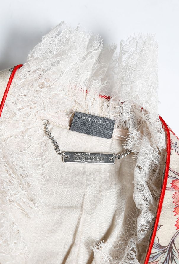 Alexander McQueen STUNNING S/S 2005 Ivory Lace Jacket - 6