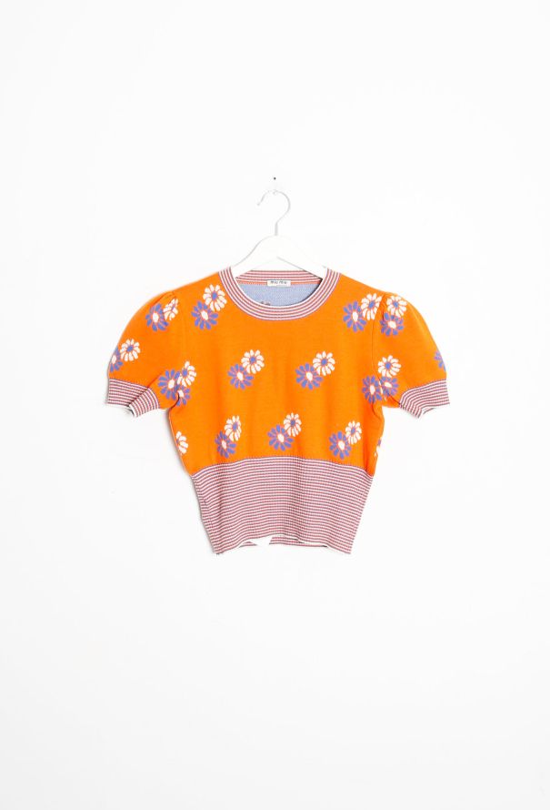 Miu Miu 2017 Floral Knit Crop Top - 5