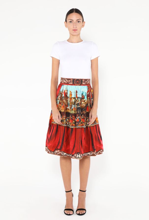 Dolce & Gabbana S/S 2013 Printed Pleated Skirt - 1