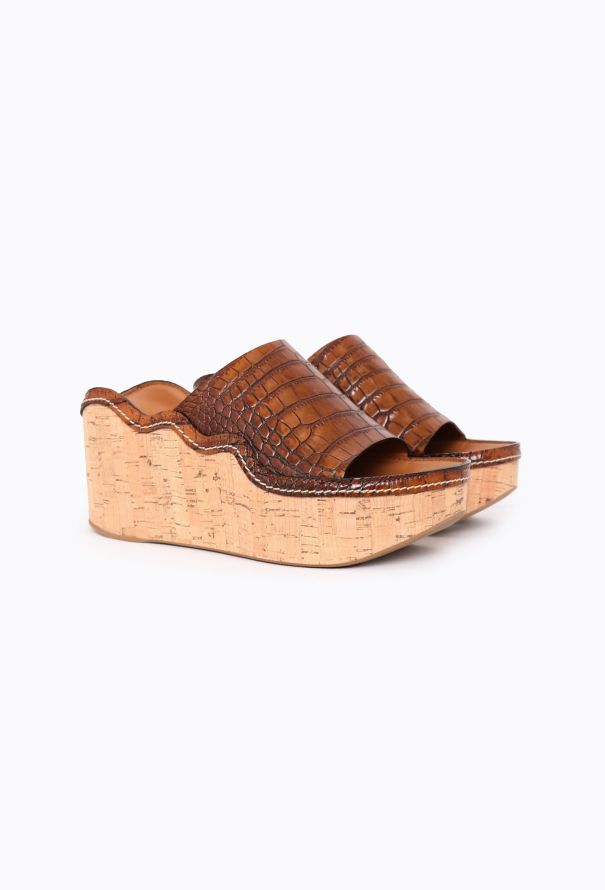 Chloé 2021 Ingrid Scalloped Wedges - 3
