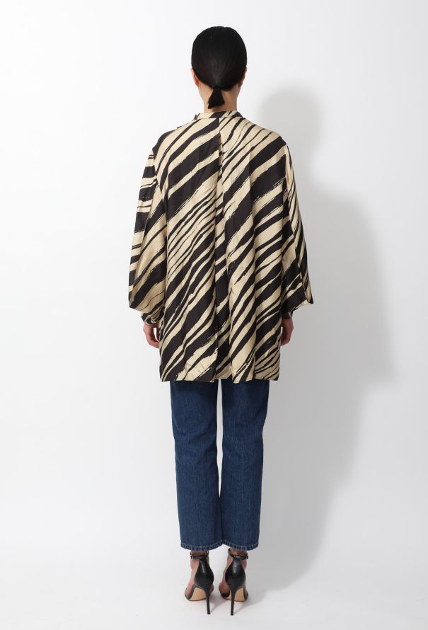 Balenciaga 2012 Zebra Printed Silk Blouse - 3