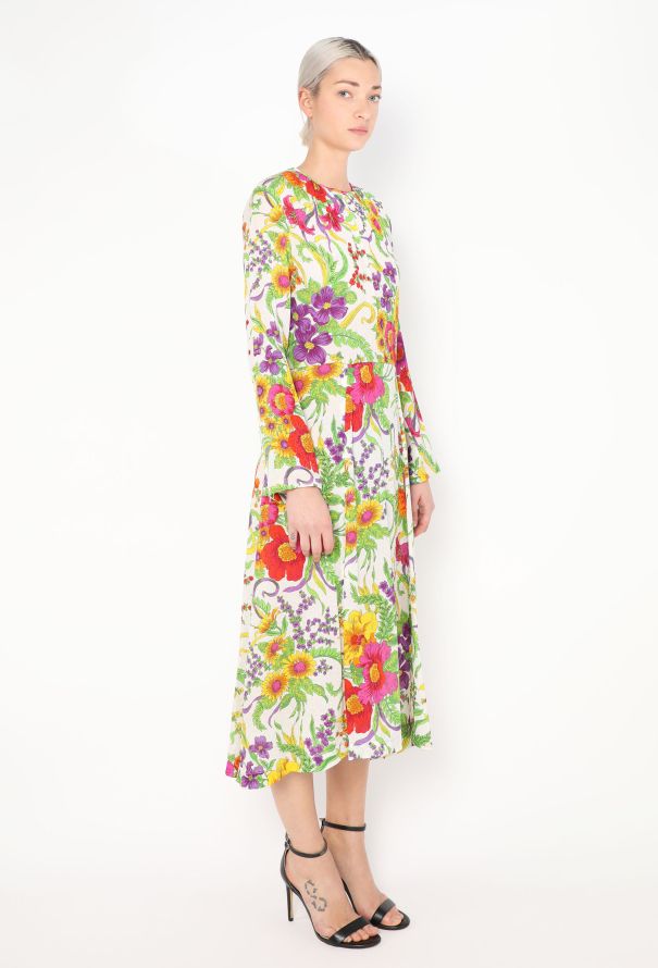 Balenciaga Pre-Fall 2017 Floral Chiffon Dress - 4