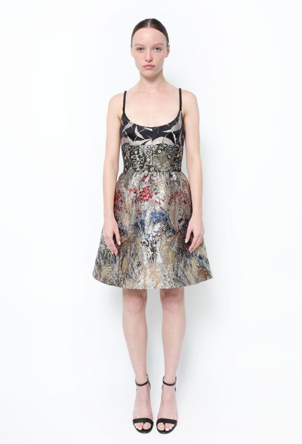 Valentino Resort 2016 Floral Brocade Dress - 3