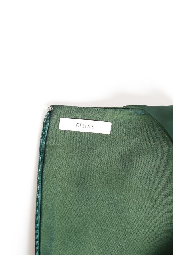 Céline Crepe Tulip Dress in Forest Green – 2010 - 4