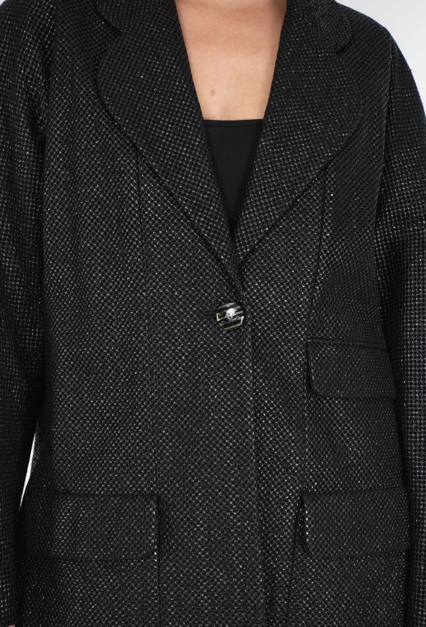Chanel Resort 2014 Iridescent Notched 'CC' Blazer - 6