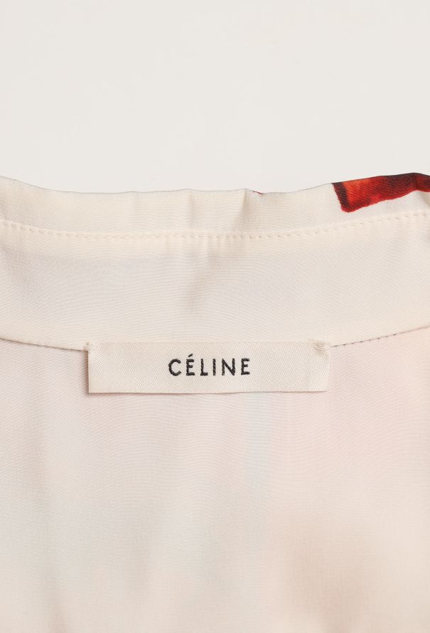 Céline S/S 2014 Printed Silk Blouse - 7