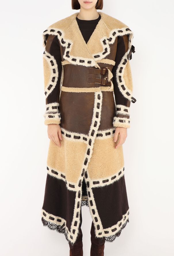 Dior COLLECTOR F/W 2005 Patchwork Shearling Coat - 2