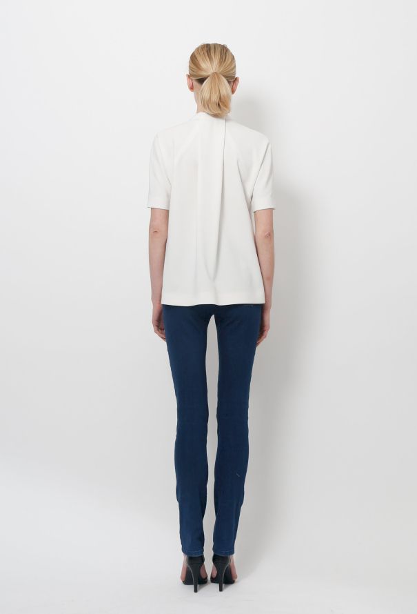 Balenciaga 2011 Draped Collar Top - 4