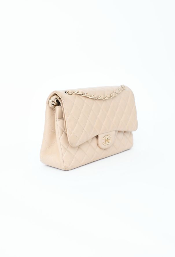 Chanel Beige Jumbo Timeless Flap Bag - 4