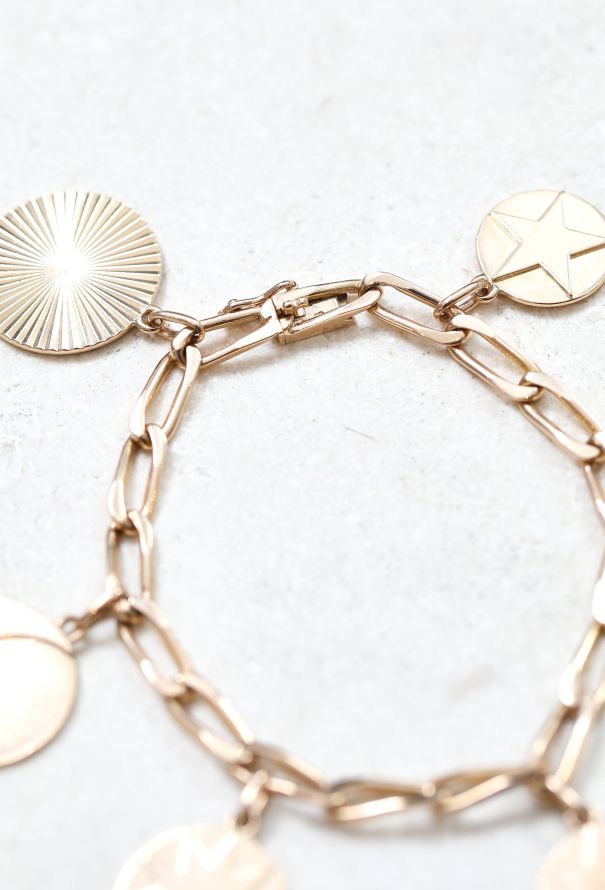 Vintage Fine Jewelry 18k Pink Gold Lucky Charm Bracelet - 3