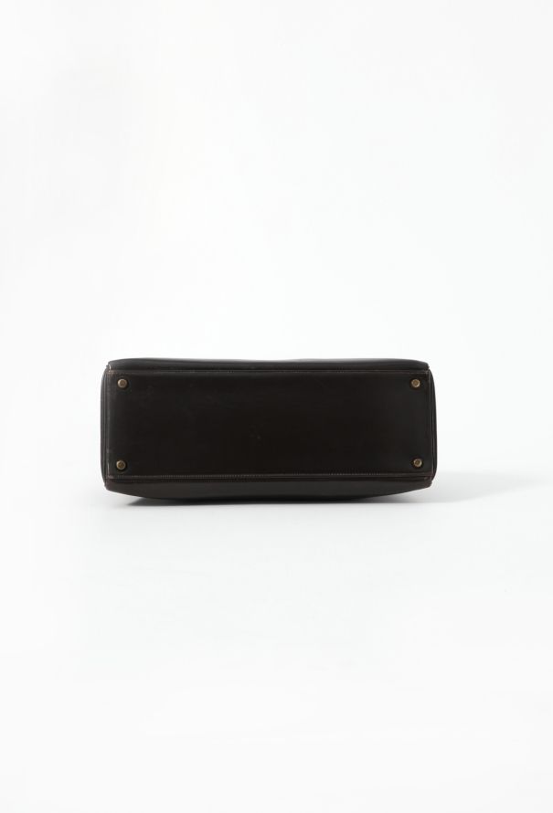 Hermès '70s Brown Box Kelly Retourné 35 - 7