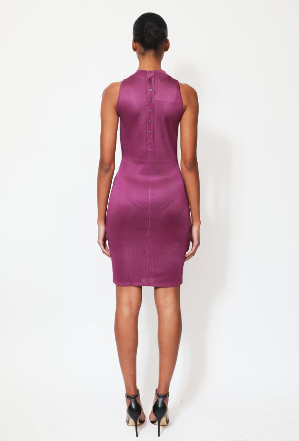 Alaïa Rare S/S 1986 Sleeveless Bodycon Dress with High Neck - 4