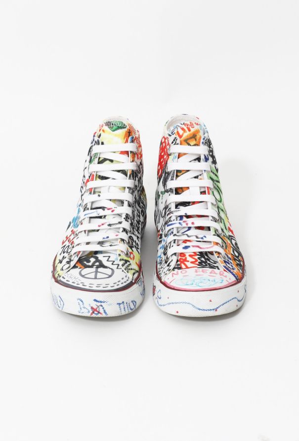 Vetements F/W 2018 Graffiti Canvas Sneakers - 4