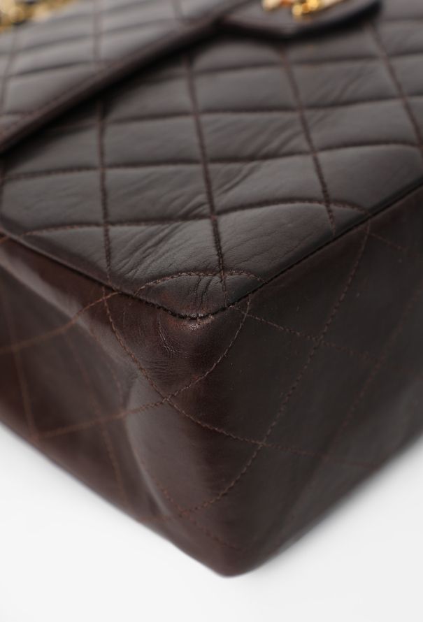 Chanel Chocolate Brown Jumbo Timeless Flap Bag - 10