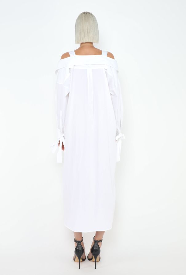Prada 2018 Off-Shoulder Poplin Dress - 5
