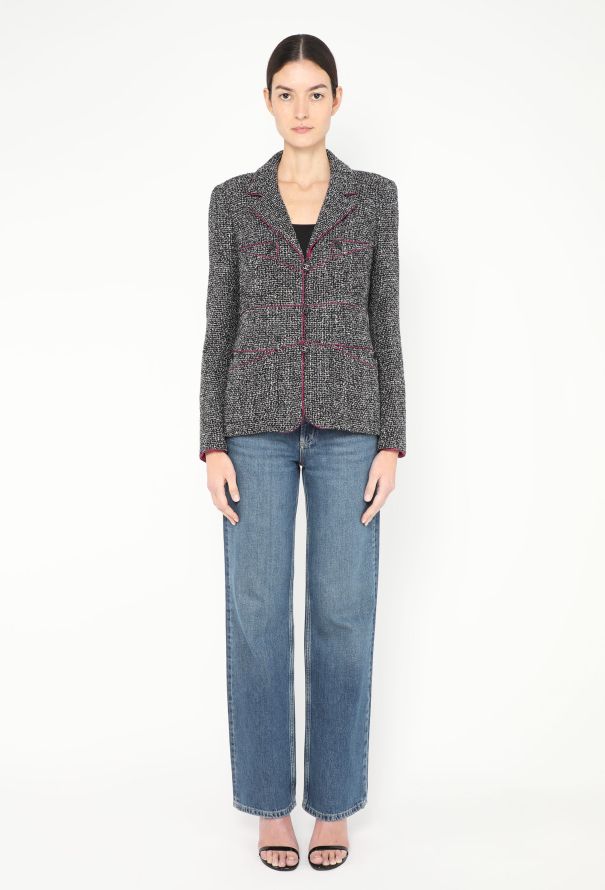 Chanel Silk Trim Tweed 'CC' Jacket - 2