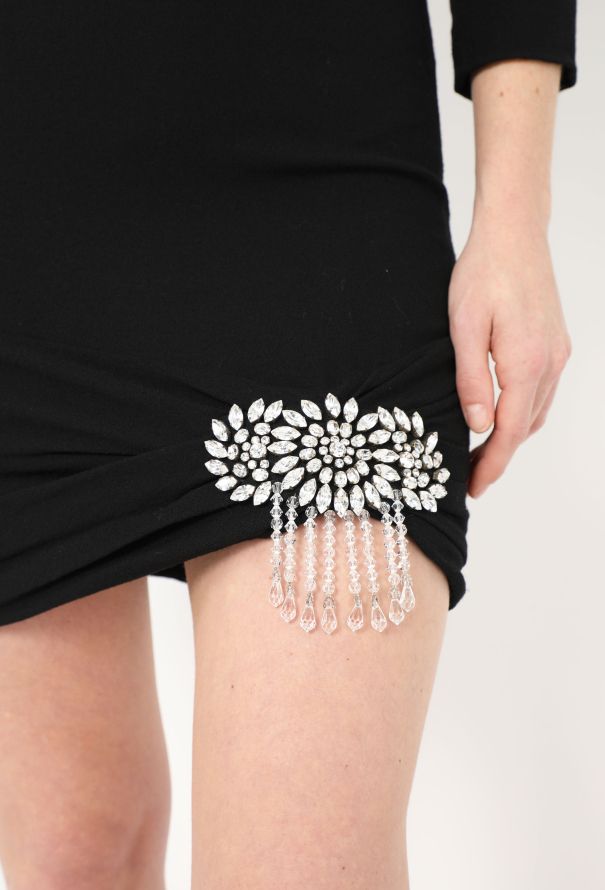 Azzaro Ruched Strass Bodycon Dress - 5