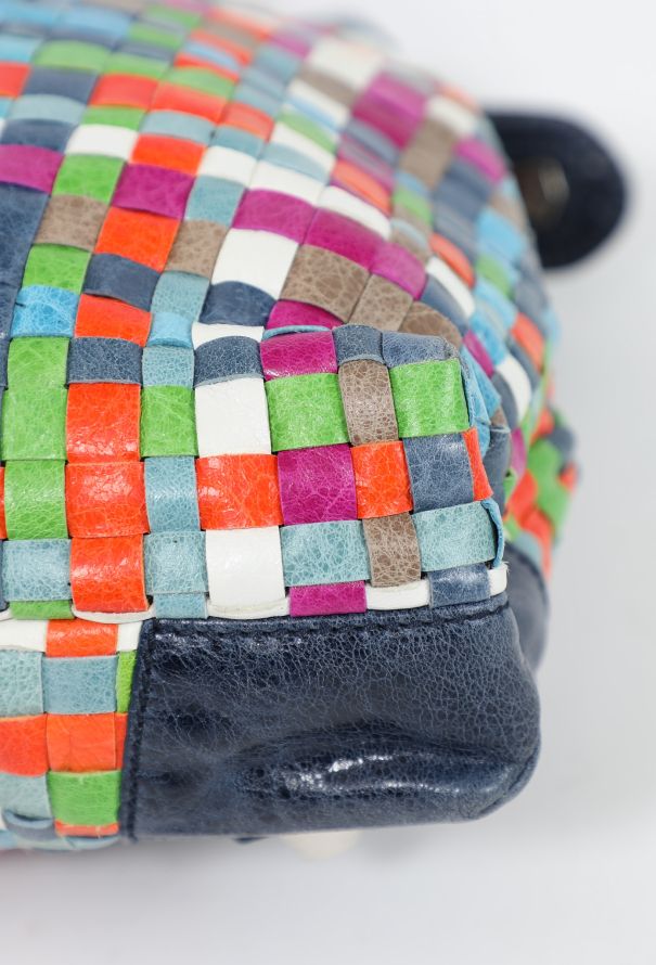 Balenciaga 2009 Multicolor Lattice Giant 21 Work Bag - 10