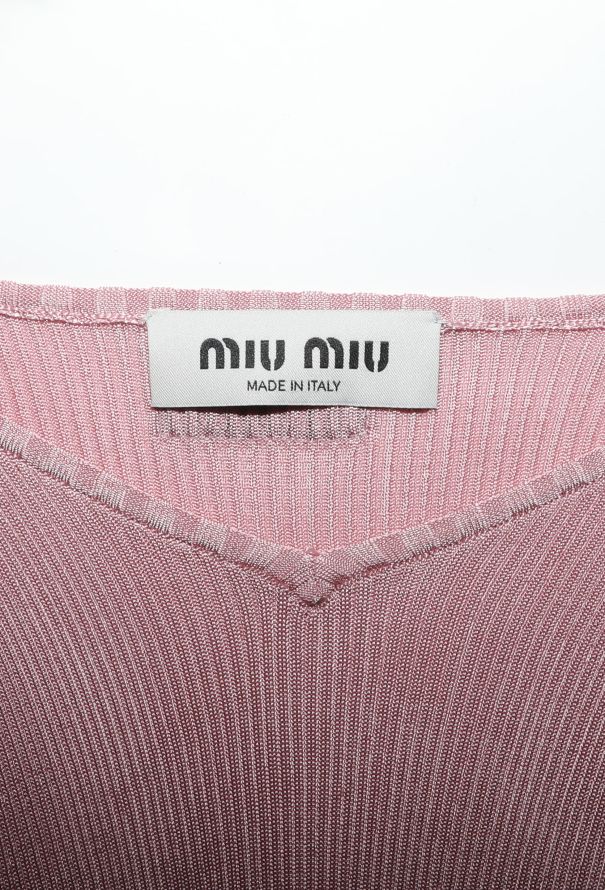 Miu Miu F/W 2025 Ribbed Silk Top - 6