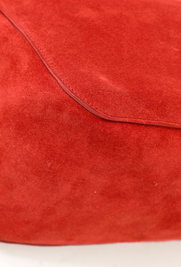 Céline Orange Suede Gourmette Bag – Small Model - 6