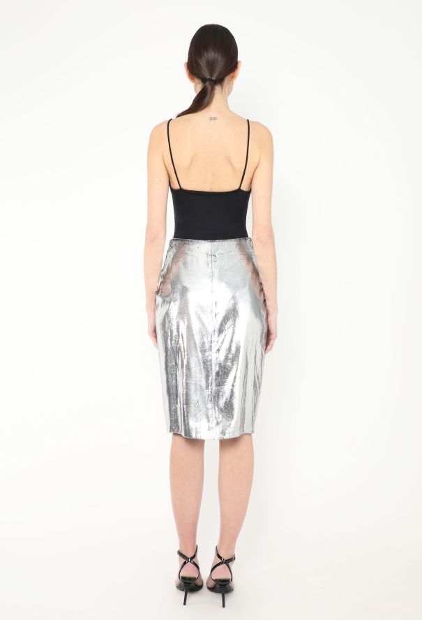 Saint Laurent 2017 Ruched Tinsel Skirt - 4