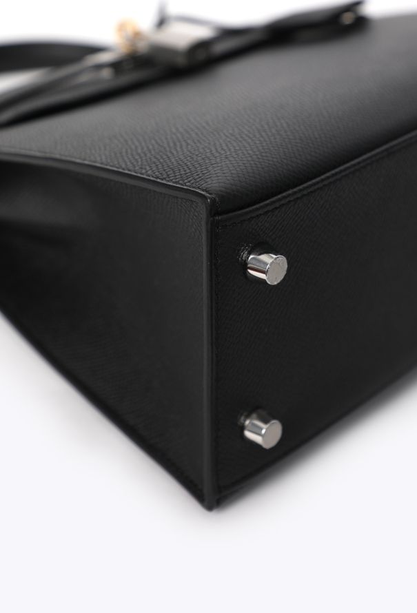 Hermès Black Epsom Kelly Sellier 25 Electrum - 13