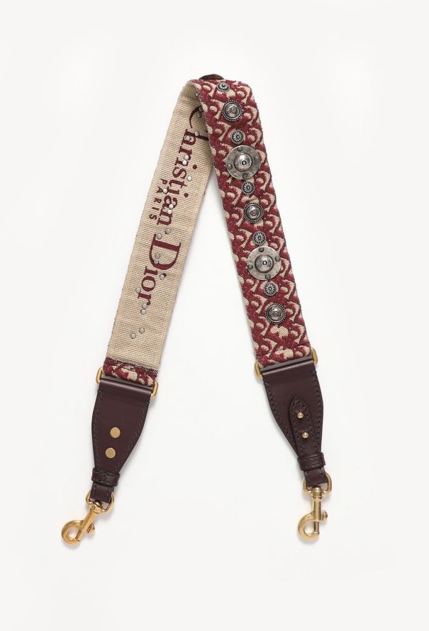 Dior S/S 2019 Burgundy Oblique Bag Strap - 3