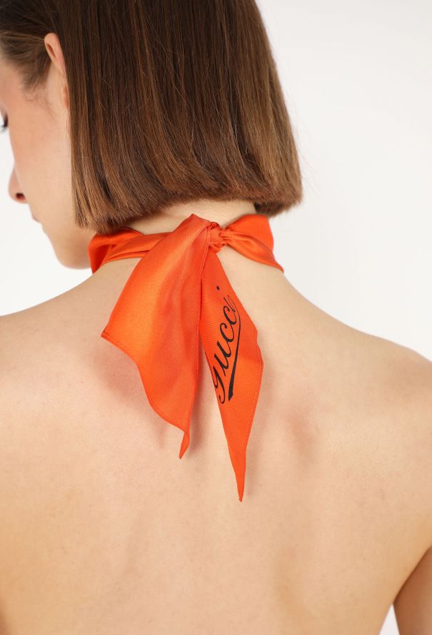 Gucci Silk Open-Back Foulard Top - 2