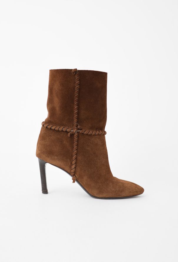 Saint Laurent 2016 Mica 105 Suede Ankle Boots - 1