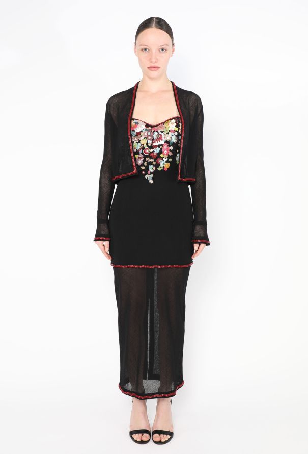 RARE Karl Lagerfeld F/W 1992 Embroidered Ensemble - 4