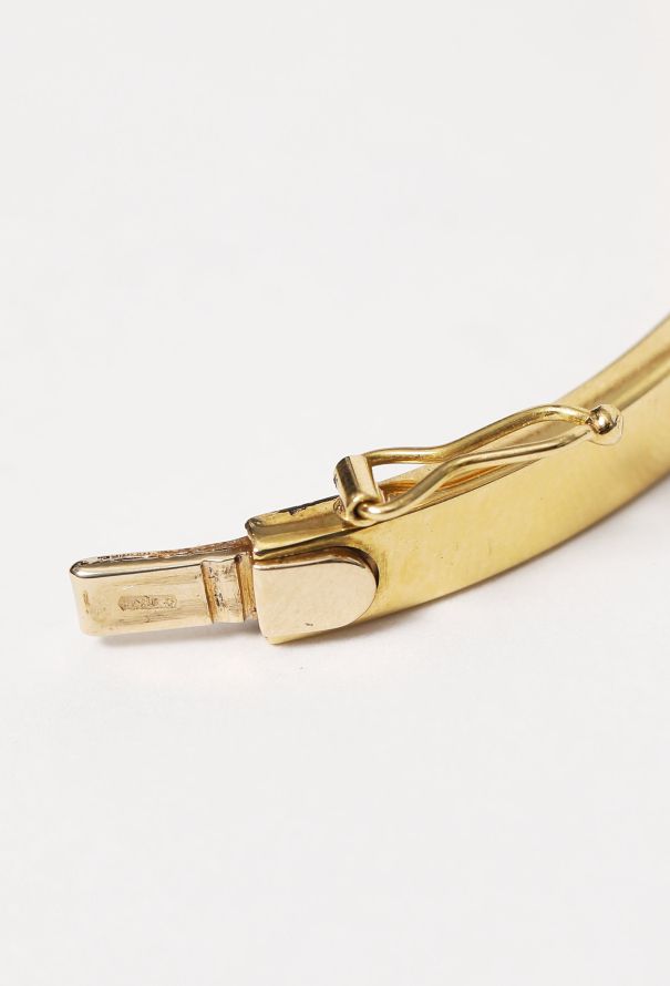 Modern Fine Jewelry Contemporary 18k Yellow Gold Bangle Bracelet - 8