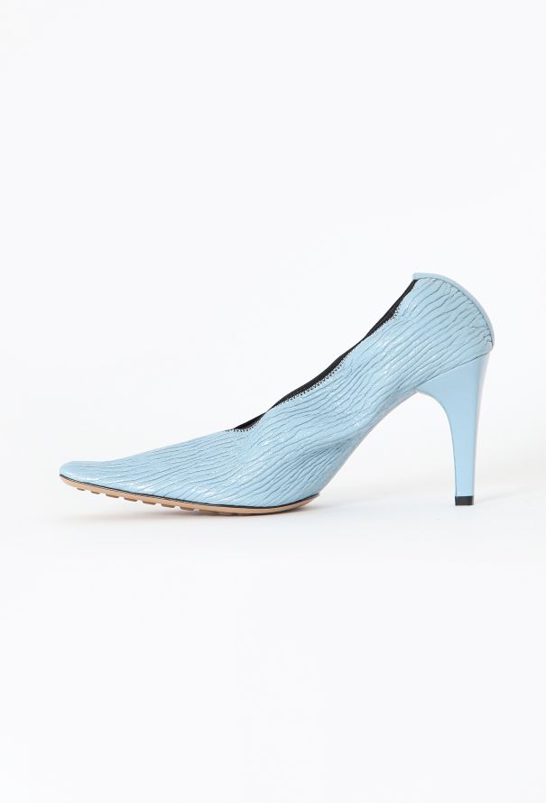 Bottega Veneta S/S 2020 Textured Square Pumps - 5